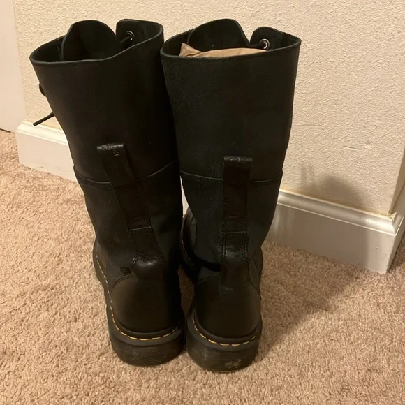 Dr. Martens Hazil Black Combat Boots - Picture 3 of 7